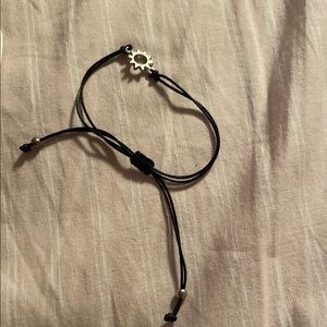 Elegant Black and Silver Adjustable Bracelet